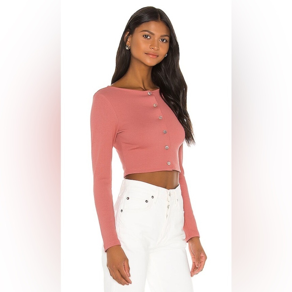 Lovers + Friends Nanette Ribbed Cropped Cardigan